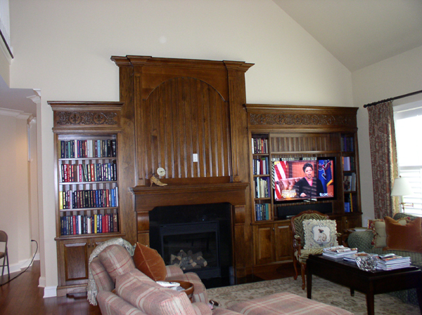 Customized entertainment centers by H&B Woodworking, Inc.